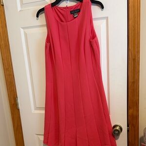 Jessica Howard Coral-Pink Sleeveless Midi A-Line Dress